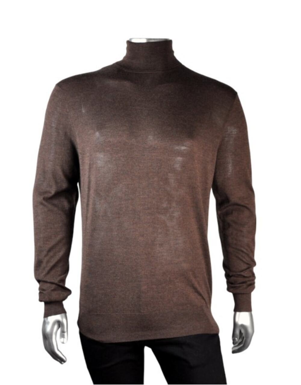 $495 NWT Neiman Marcus Brown Cashmere Pullover Turtleneck Sweater Size 2XL